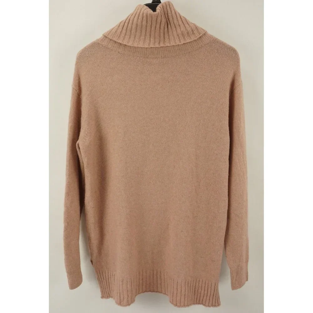 New BP Cozy Knit Longline Turtleneck‎ Sweater Women's Medium Pink Pullover Slit